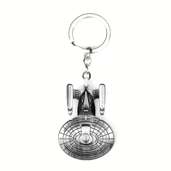 Star Trek Starship USS Enterprise NCC-1701-D Metal Alloy Keychain - Picture 7 of 10